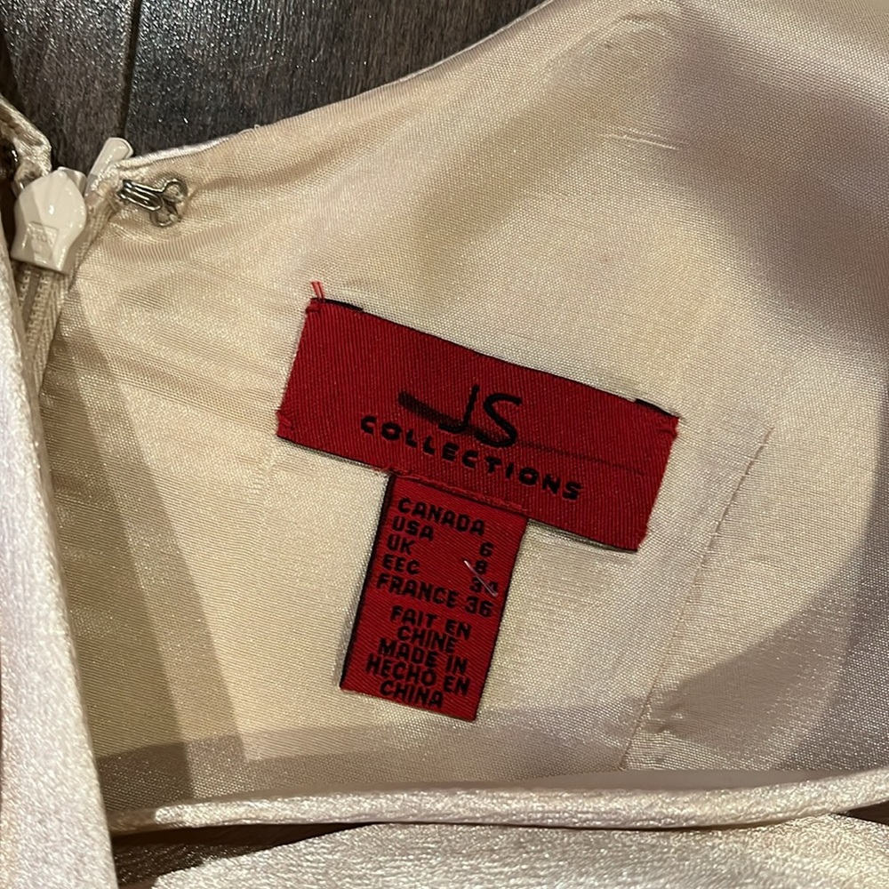 Js Collection, Champagne Evening Gown, Beaded App… - image 5